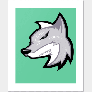 wolf logo Posters and Art